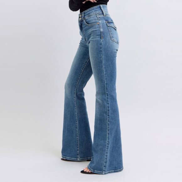 Judy Blue High-Waist Flare Jeans with Tint - Picture 3 of 4